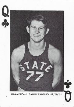 1973-74 NC State Wolfpack Playing Cards #Q♣ Sammy Ranzino Front