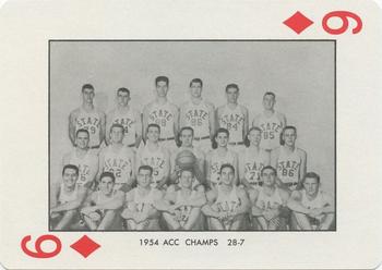 1973-74 NC State Wolfpack Playing Cards #6♦ 1954 ACC Champs Front