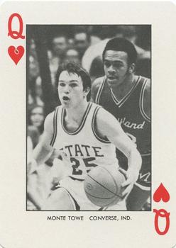1973-74 NC State Wolfpack Playing Cards #Q♥ Monte Towe Front