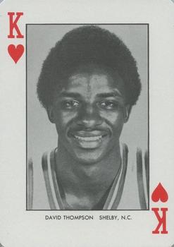 1973-74 NC State Wolfpack Playing Cards #K♥ David Thompson Front