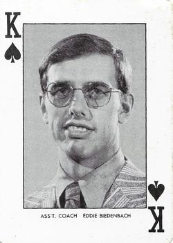 1973-74 NC State Wolfpack Playing Cards #K♠ Eddie Biedenbach Front