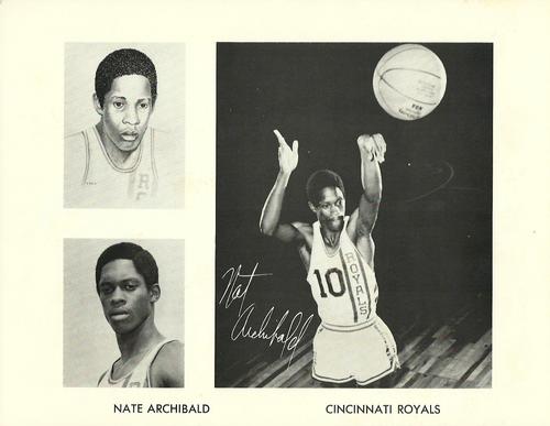1970-71 Cincinnati Royals Team Issue 8x10 #NNO Nate Archibald Front