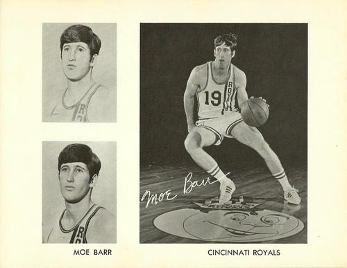 1970-71 Cincinnati Royals Team Issue #NNO Moe Barr Front