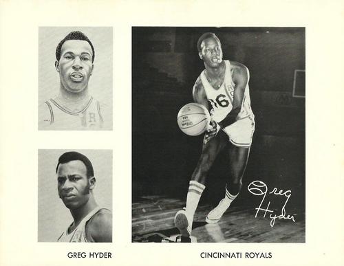 1970-71 Cincinnati Royals Team Issue 8x10 #NNO Greg Hyder Front