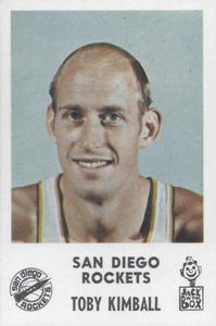 1968-69 Jack in the Box San Diego Rockets #NNO Toby Kimball Front