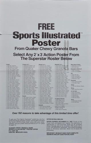 1987 Quaker Sports Illustrated Mini Posters #3 Magic Johnson Back