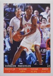 2002-03 Total Basketball Serbian Stickers #91 Shandon Anderson Front