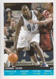 2002-03 Total Basketball Serbian Stickers #99 Shawn Kemp Front