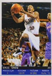 2002-03 Total Basketball Serbian Stickers #105 Eric Snow Front