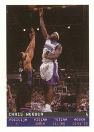 2002-03 Total Basketball Serbian Stickers #120 Chris Webber Front