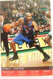 2002-03 Total Basketball Serbian Stickers #131 Vince Carter Front