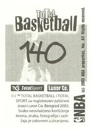 2002-03 Total Basketball Serbian Stickers #140 John Stockton Back