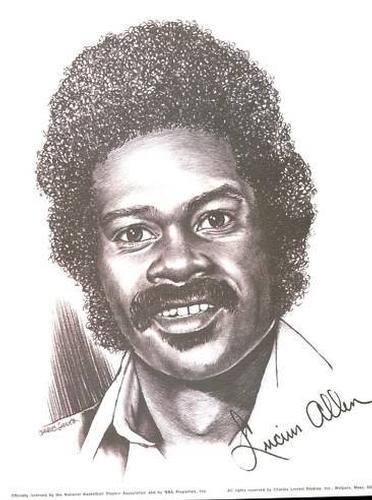 1973-74 Linnett Portraits Milwaukee Bucks #NNO Lucius Allen Front