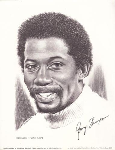 1974-75 Linnett Portraits Milwaukee Bucks #NNO George Thompson Front