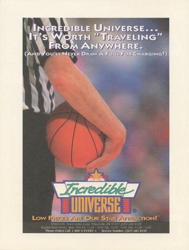 1994-95 Hoop Magazine 8x10s - Incredible Universe #4 B.J. Armstrong Back