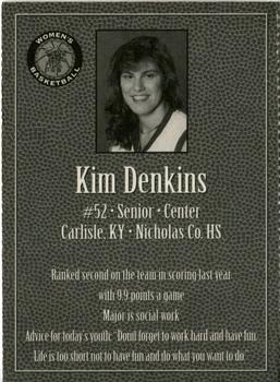 1997-98 Kentucky Wildcats Women #NNO Kim Denkins Back