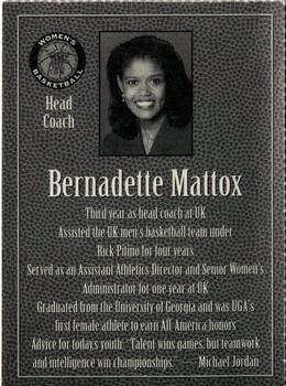 1997-98 Kentucky Wildcats Women #NNO Bernadette Mattox Back