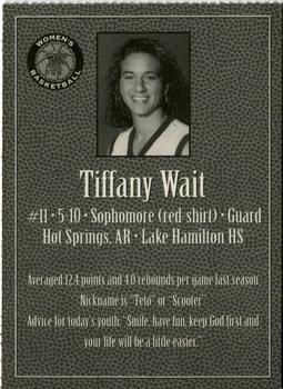 1997-98 Kentucky Wildcats Women #NNO Tiffany Wait Back