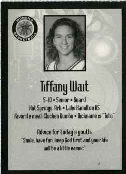 1999-00 Kentucky Wildcats Women #NNO Tiffany Wait Back