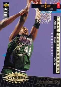 1996-97 Collector's Choice Italian - You Crash the Game Scoring Gold #C15 Vin Baker Front