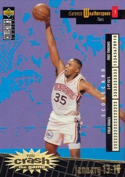 1996-97 Collector's Choice Italian - You Crash the Game Scoring Gold #C20 Clarence Weatherspoon Front