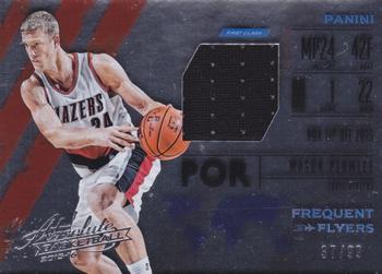 2015-16 Panini Absolute - Frequent Flyer Materials #6 Mason Plumlee Front