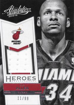 2015-16 Panini Absolute - Heroes Materials #1 Ray Allen Front