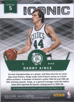 2015-16 Panini Absolute - Iconic Materials #5 Danny Ainge Back