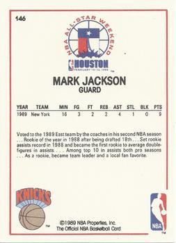 1989-90 Hoops All-Star Panels Perforated #146 Mark Jackson Back