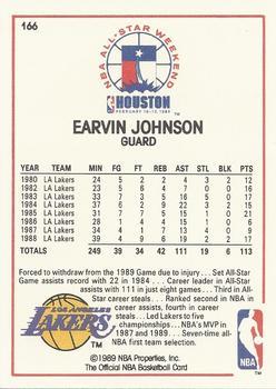 1989-90 Hoops All-Star Panels Perforated #166 Magic Johnson Back