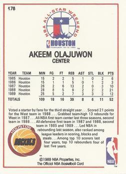 1989-90 Hoops All-Star Panels Perforated #178 Akeem Olajuwon Back