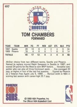 1989-90 Hoops All-Star Panels Perforated #197 Tom Chambers Back