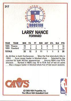 1989-90 Hoops All-Star Panels Perforated #217 Larry Nance Back