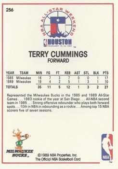 1989-90 Hoops All-Star Panels Perforated #256 Terry Cummings Back