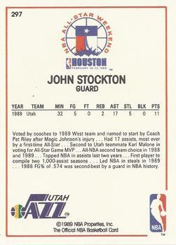 1989-90 Hoops All-Star Panels Perforated #297 John Stockton Back