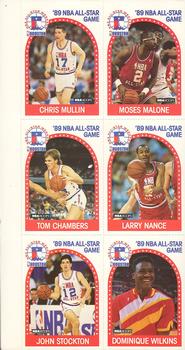 1989-90 Hoops All-Star Panels Perforated #NNO Uncut Panel 1 Front