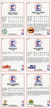 1989-90 Hoops All-Star Panels Perforated #NNO Uncut Panel 3 Back