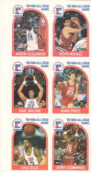 1989-90 Hoops All-Star Panels Perforated #NNO Uncut Panel 3 Front