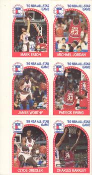 1989-90 Hoops All-Star Panels Perforated #NNO Uncut Panel 4 Front