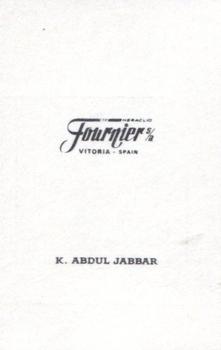 1988 Fournier NBA Estrellas - Stickers #NNO Kareem Abdul-Jabbar Back