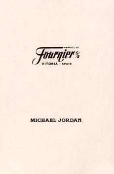 1988 Fournier NBA Estrellas - Stickers #NNO Michael Jordan Back