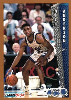 1992-93 Fleer NBA Rising Star Golden Magazine Perforated #NNO Nick Anderson Front
