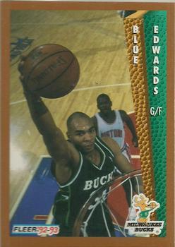 1992-93 Fleer NBA Rising Star Golden Magazine Perforated #NNO Blue Edwards Front