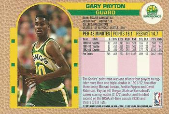 1992-93 Fleer NBA Rising Star Golden Magazine Perforated #NNO Gary Payton Back