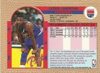 1992-93 Fleer NBA Rising Star Golden Magazine Perforated #NNO Lionel Simmons Back