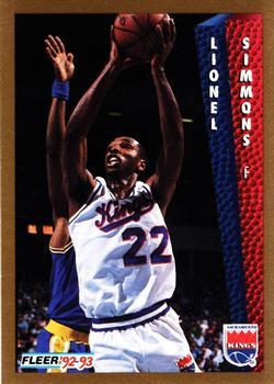 1992-93 Fleer NBA Rising Star Golden Magazine Perforated #NNO Lionel Simmons Front
