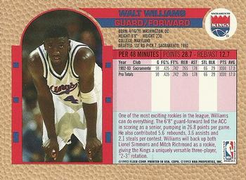 1992-93 Fleer NBA Rising Star Golden Magazine Perforated #NNO Walt Williams Back