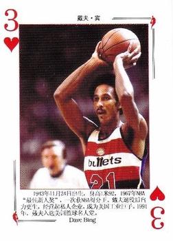 2008 NBA Legends Chinese Playing Cards #3♥ Dave Bing Front