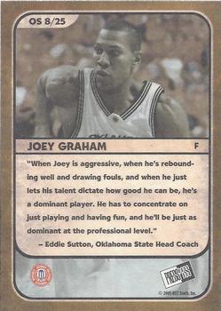 2005 Press Pass - Old School Collectors Series #OS8/25 Joey Graham Back
