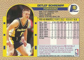 1992-93 Fleer NBA Red-Hot Stars Golden Magazine Perforated #NNO Detlef Schrempf Back
